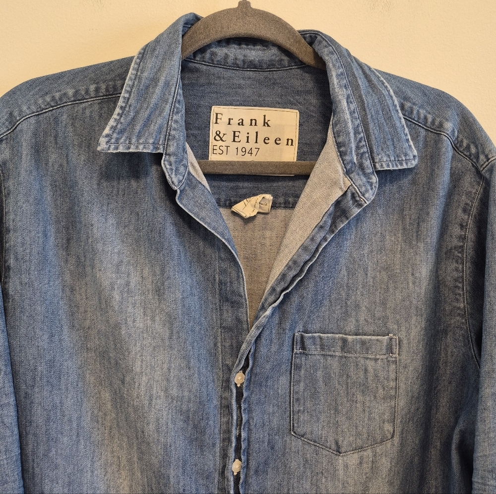Frank & Eileen Denim Shirt Dress in Blue - Picture 4 of 16